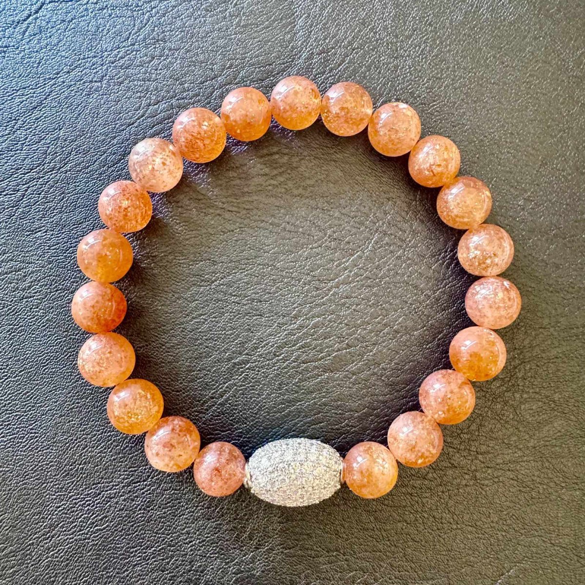 画像1: 【 運気急上昇 】AAAハイクオリティサンストーン ブレスレット  【勝利の石 】 (1)